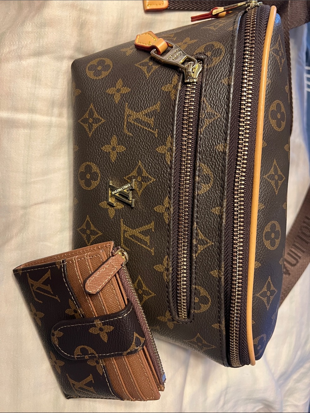 Louis Vuitton Monogram Canvas Brown and Tan Belt Bag